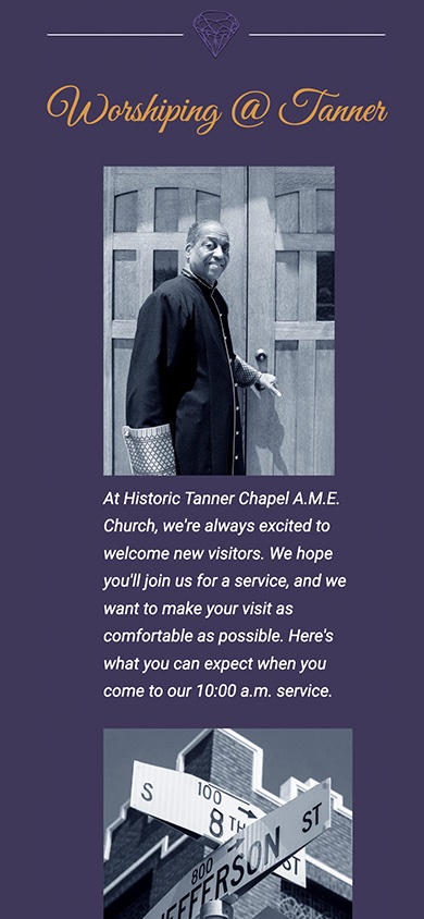 Tanner Chapel interior page mobile